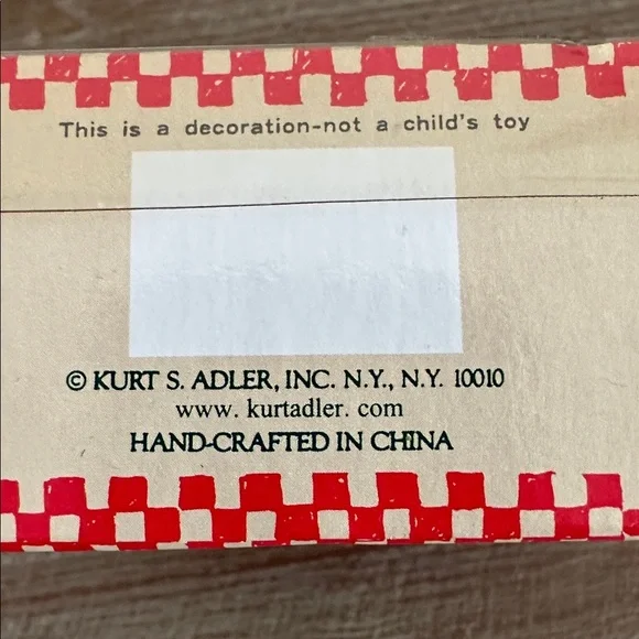 Kurt Adler Vintage Cheerleader Bear Ornament with Blue and White Pom-Poms - Picture 3 of 5